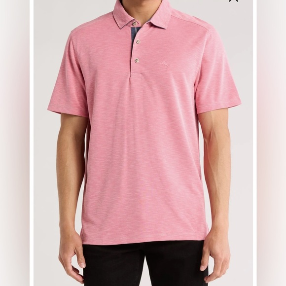 Tommy Bahama Paradiso Polo Soft Pink Mens Size Medium - Picture 1 of 15